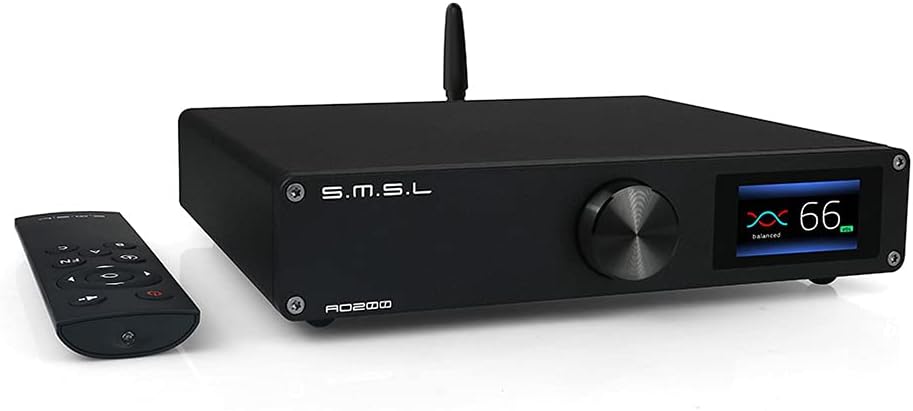 Digital Power Amplifier 150W×150W 2 Channel Desktop Amp with Remote Control E64977