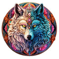 Mandala Yin Yang Wolf Wooden Puzzle (190pcs, 11.4"x11.1") U148291