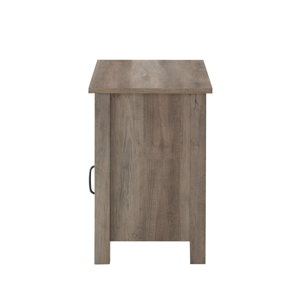 Grey Wash Glass Door Accent Table A305