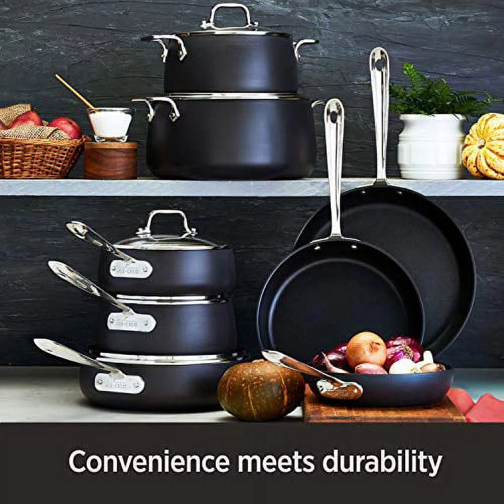 Hard Anodized Nonstick 2 Piece Fry Pan and Saute Pan Set R771