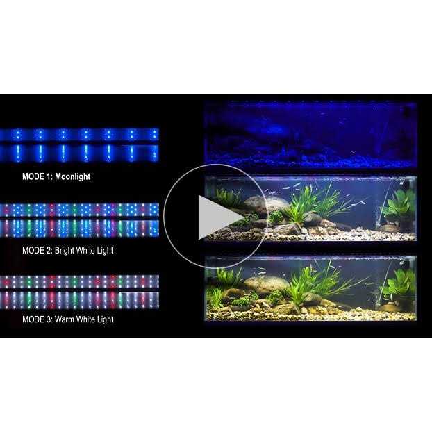 21W Ultra-Thin Full Spectrum LED Aquarium Light with Extendable Brackets J18783