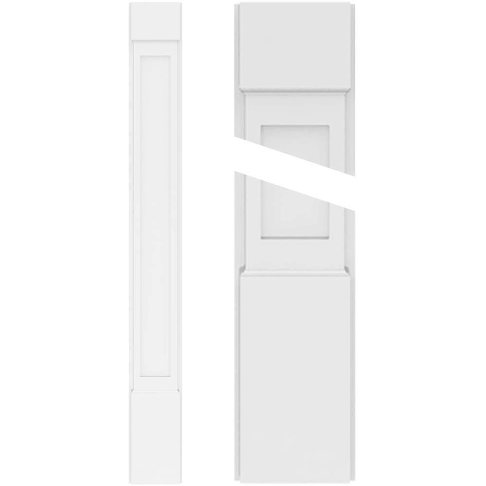 Flat Panel PVC Pilaster with Capital and Base (Pair) J5858