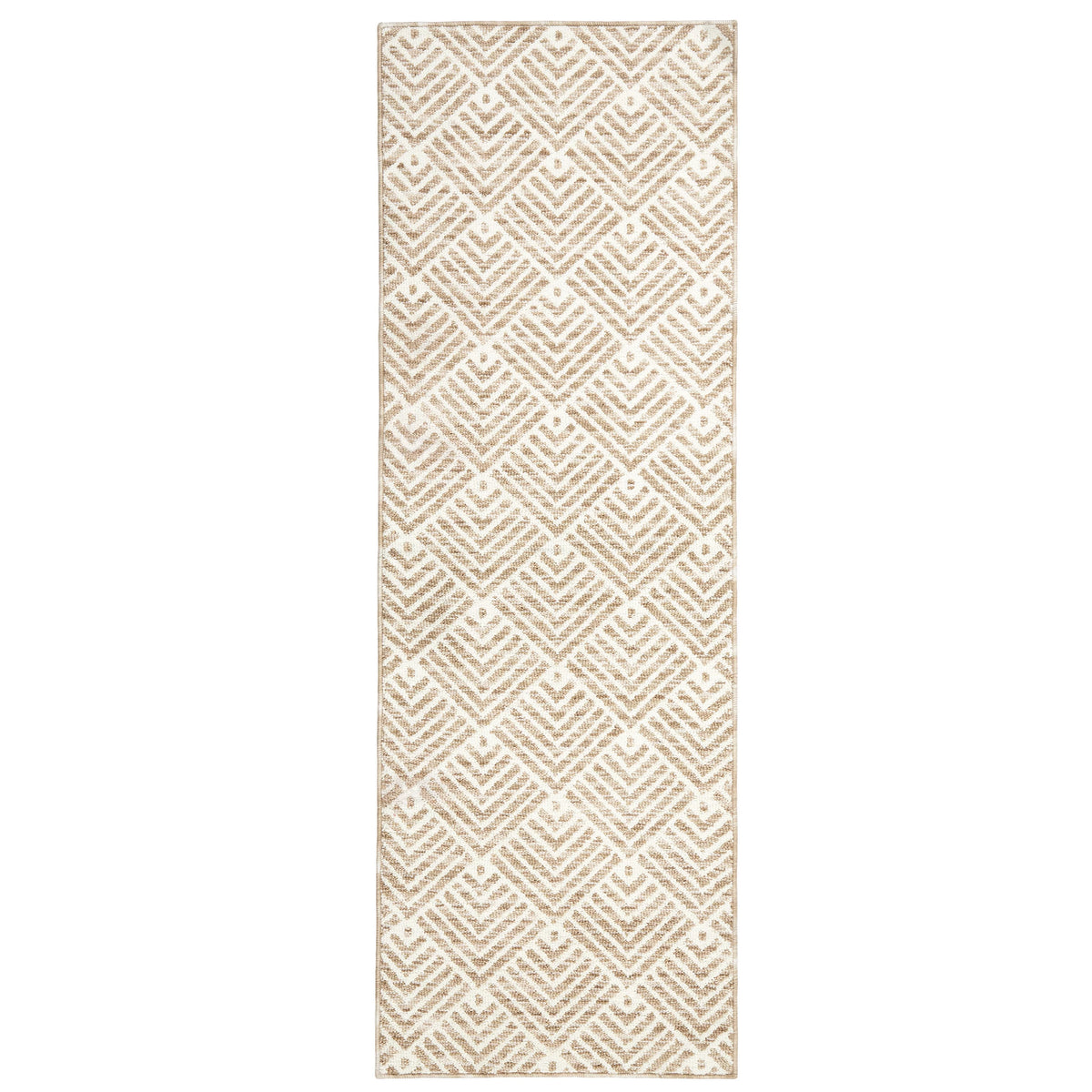 Beige 24"x72" Washable Non-Slip Tufted Rug E302755