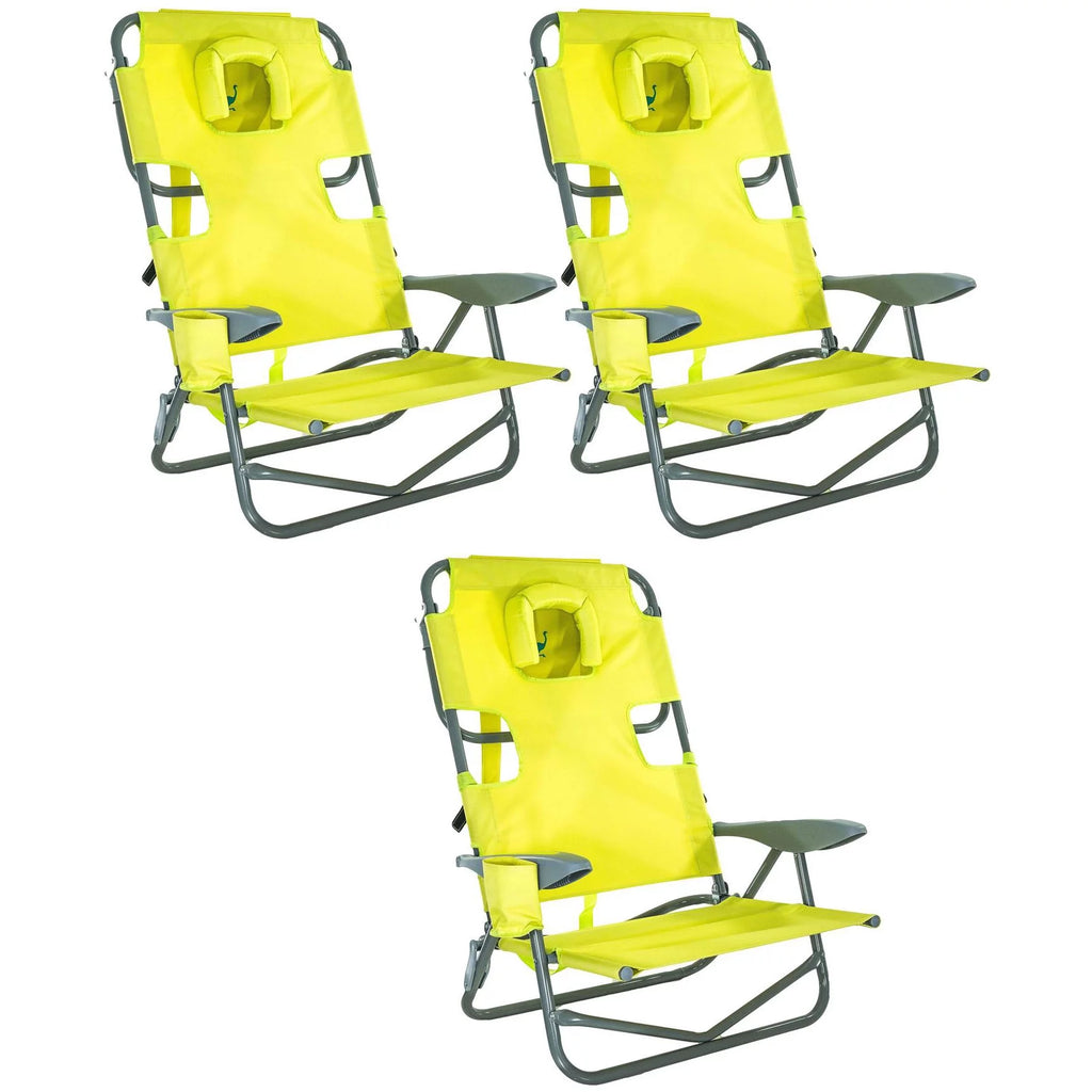 5 Position Reclining Beach Chair (3 Pack) R8903