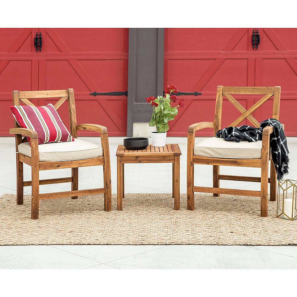 3-Piece Acacia Wood Patio Chat Set K682654