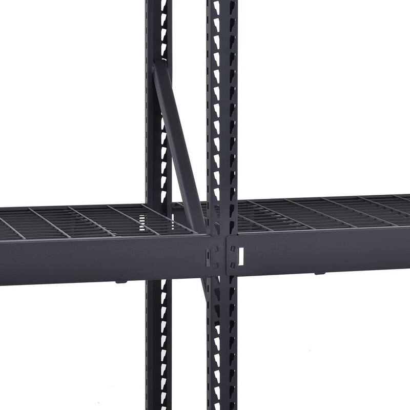4-Tier Steel Garage Storage Shelving Unit in Black N7294
