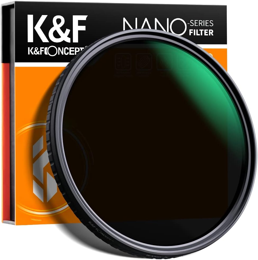 67mm Variable ND Filter ND32-ND512 (5-9 Stops) HD Neutral Density Lens Filter with 28 Multi-Layer Coatings, Pack of 2 L13964