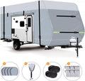 Waterproof Oxford Travel Trailer RV Cover with Tire Cover D140674
