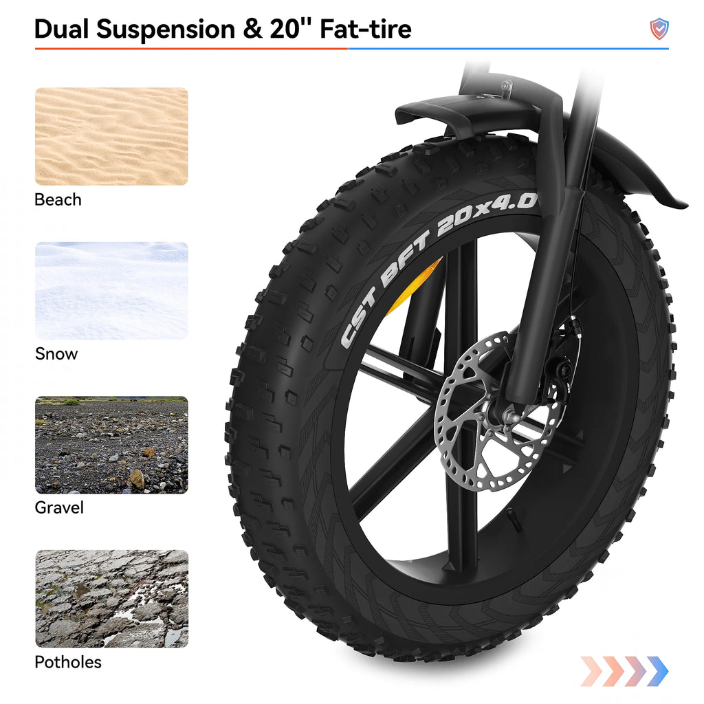 20" 4.0 Fat Tire 750W Electric Bike G21190