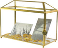 Gold Glass Card Box with Lid B70458