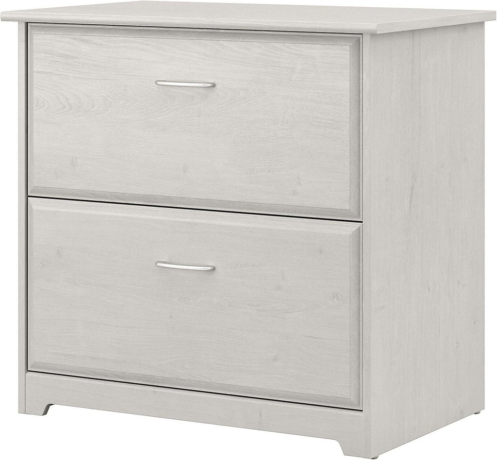 White 2 Drawer Lateral File Cabinet U8107