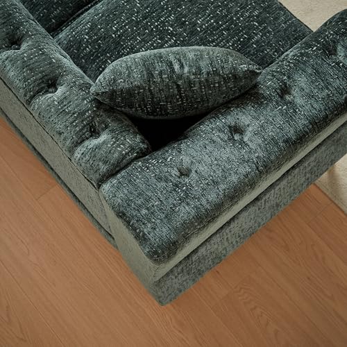 81.5" Chenille L-Shaped 5-Seater Sectional Sofa with 3 Cushions (Gray) G254546