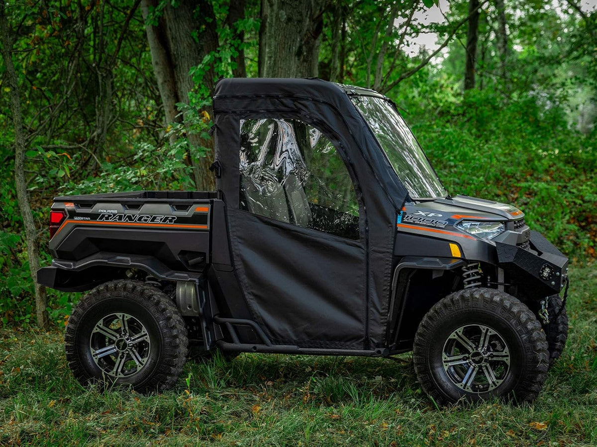 Soft Cab Enclosure Doors - 1 Pair of Front Doors - Resistant to Water, Punctures, and Tears I250692