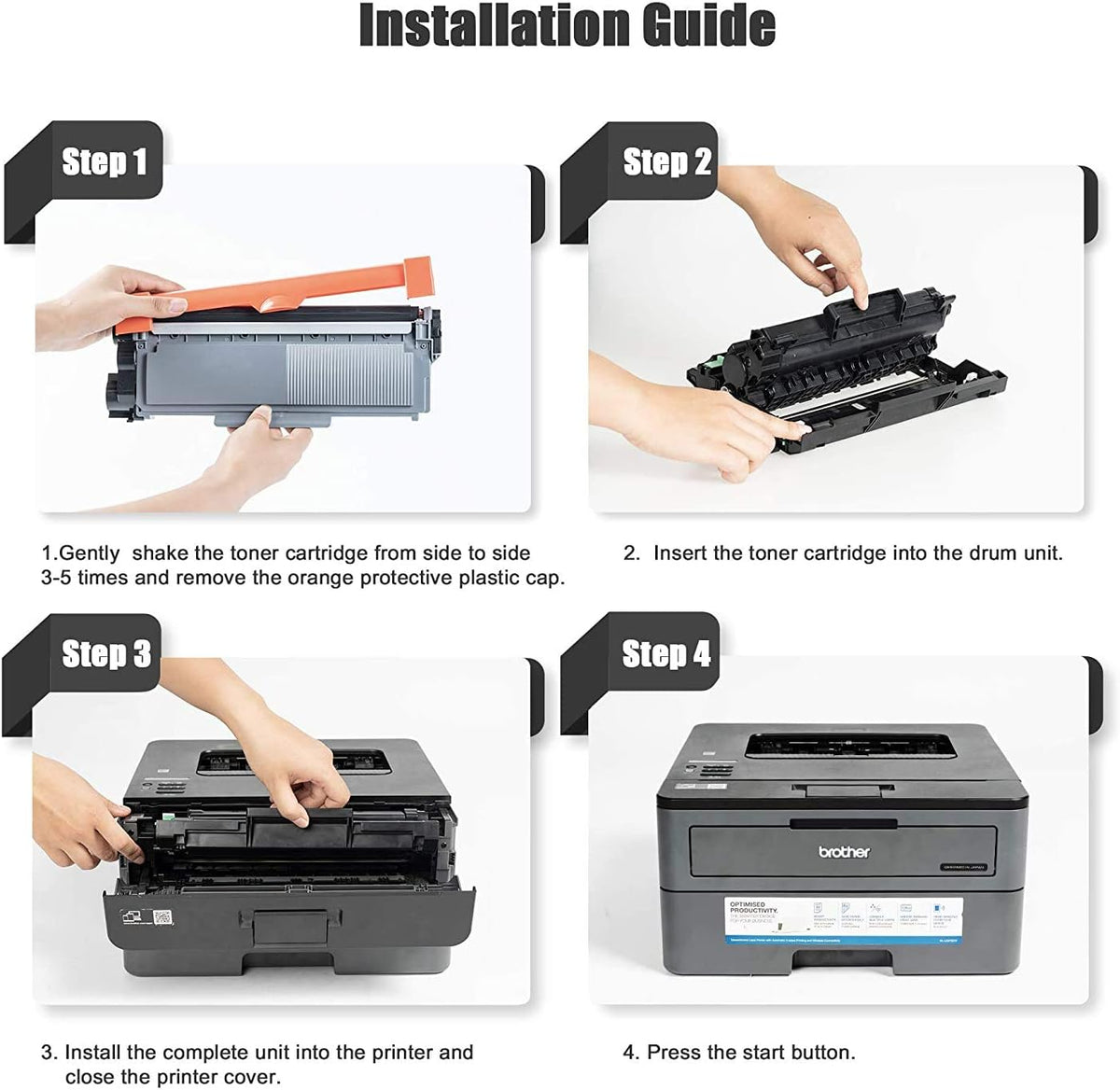 Remanufactured Toner Cartridge Replacement 4-Pack J6948
