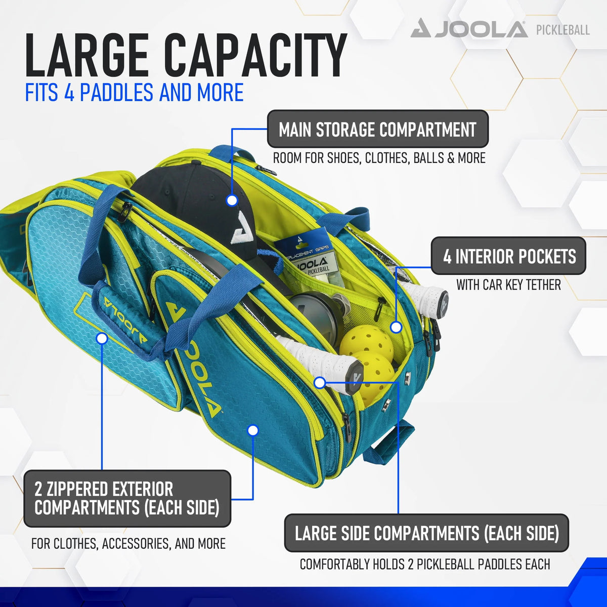 Black/Yellow Pickleball Bag Backpack R29808