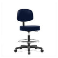 Imperial Fabric Height Adjustable Exam Stool with Backrest and Foot Ring M532