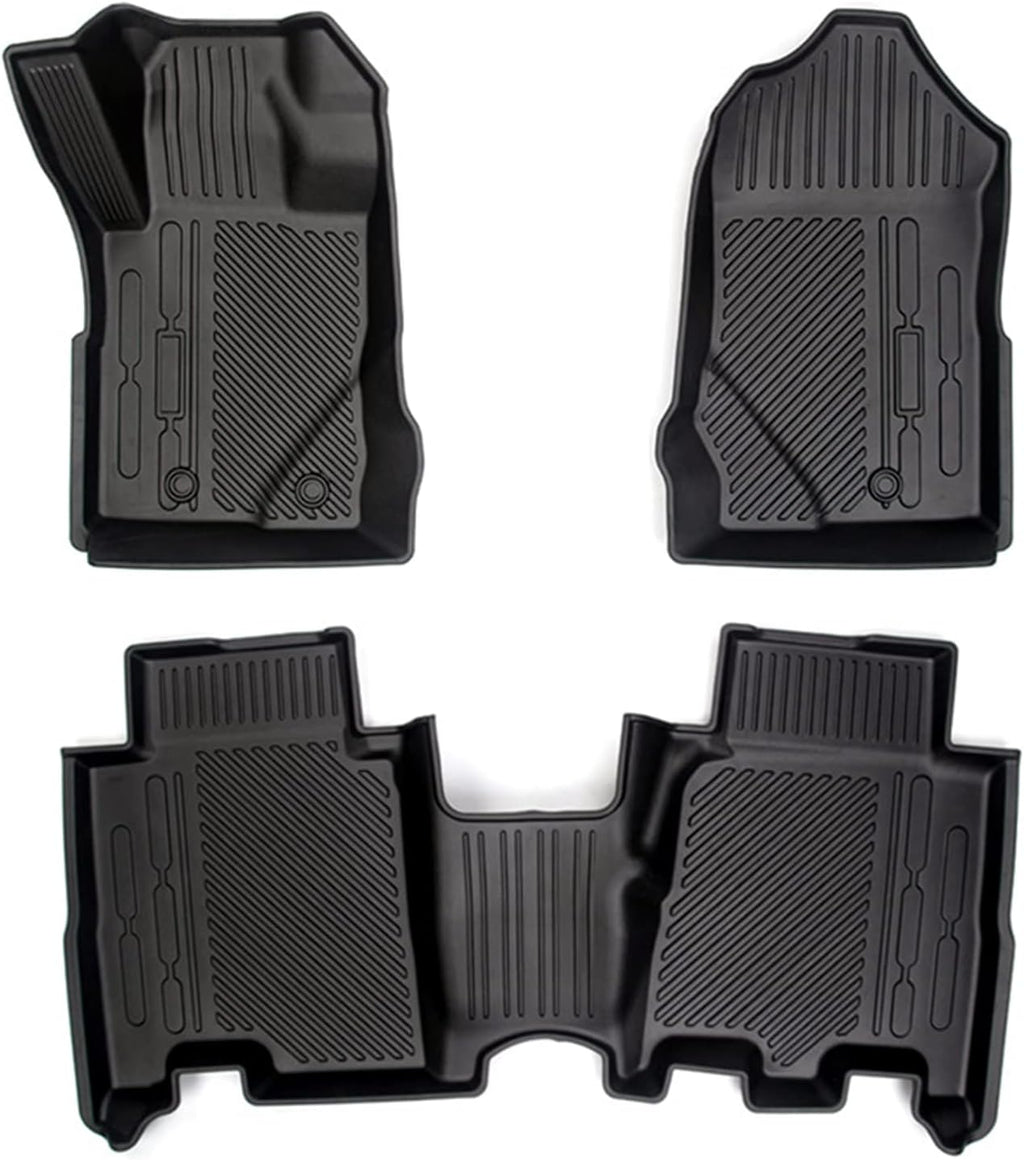 Black TPE Floor Liners for 4-Door Bronco 2021-2022, 1st and 2nd Row Q8610