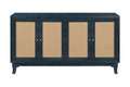 Antique Blue 4 Door Wooden Storage Cabinet L380070