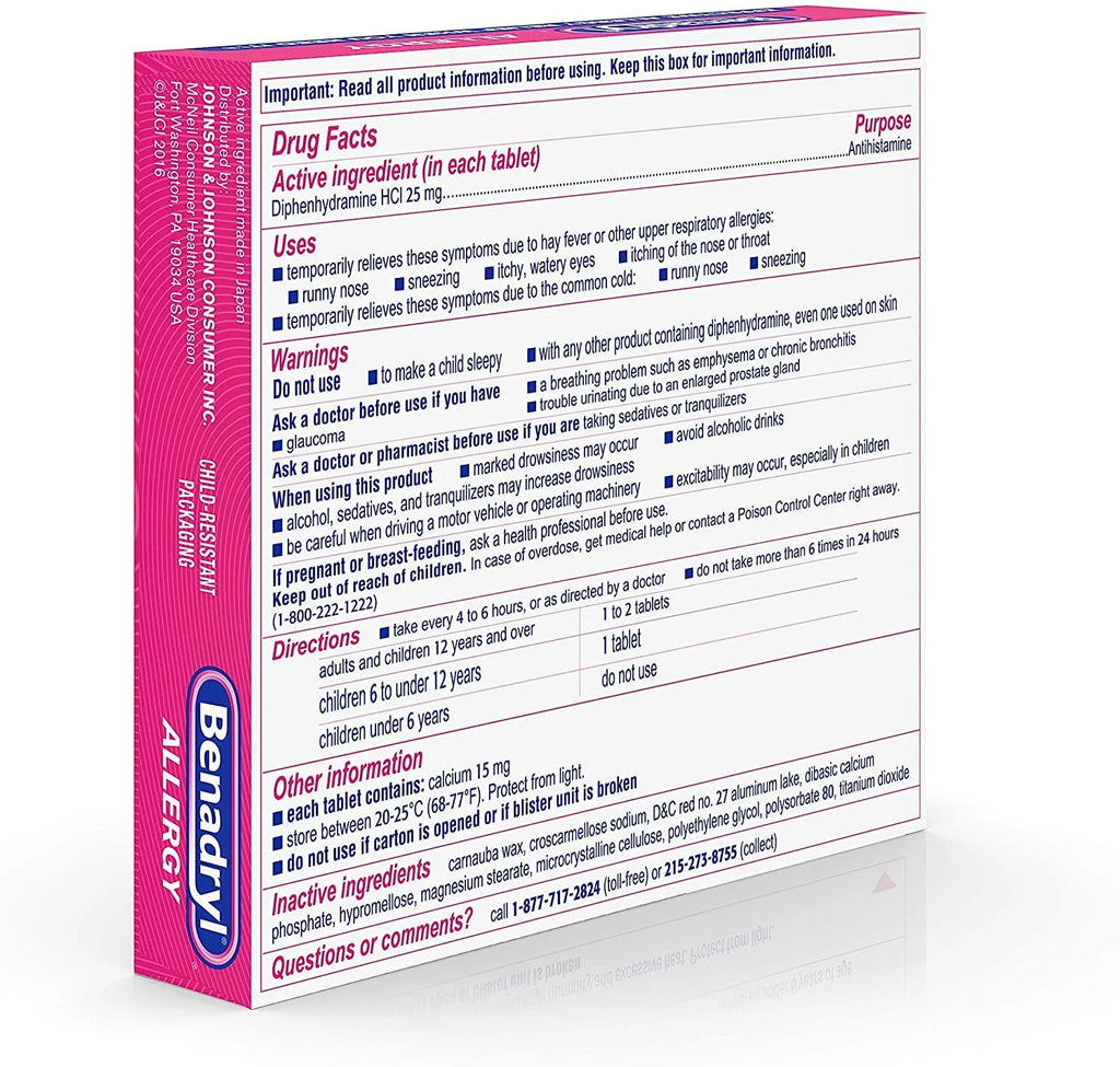 Antihistamine Cold & Allergy Relief Tablets, 24 Ct F774