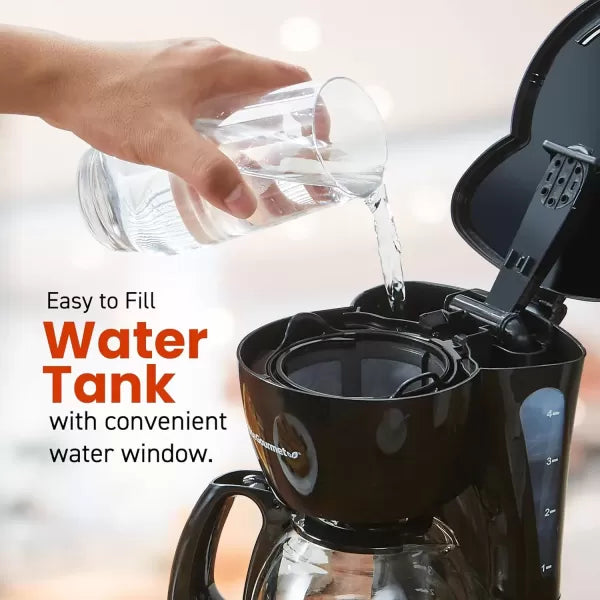 5-Cup Automatic Brew & Drip Coffee Maker with Reusable Filter (Black) S464767