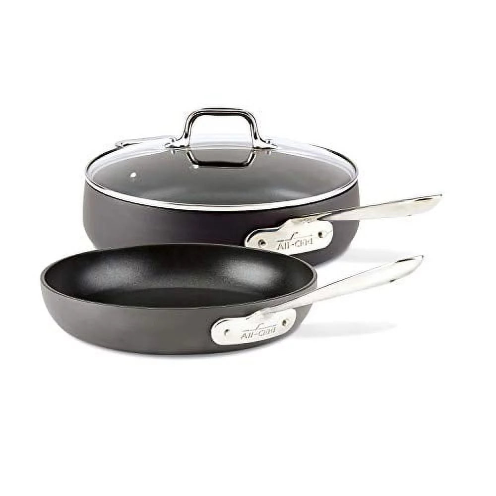 Hard Anodized Nonstick 2 Piece Fry Pan and Saute Pan Set R771