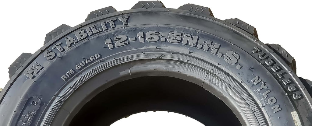 12-16.5 12 Ply Skid Steer Tire with Rim Guard O60638
