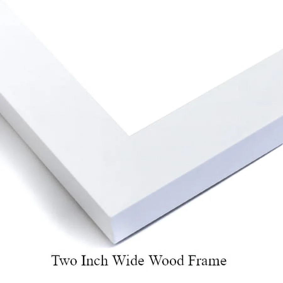 White Modern Wood Framed Museum Art Print D8308