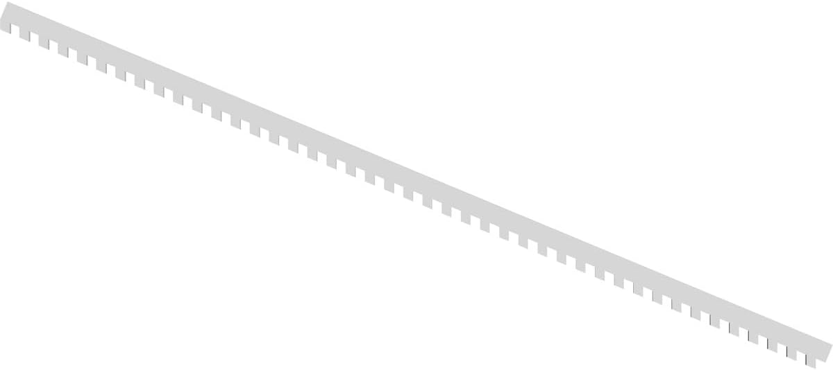 White PVC Dentil Trim G574
