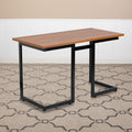 Cherry Computer Desk with Black Metal Frame M7987
