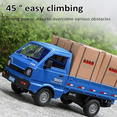 Remote Control Car 1:16 Scale RC Pickup Truck 2.4GHz All Terrain with Spray & Light 3 Batteries White H898