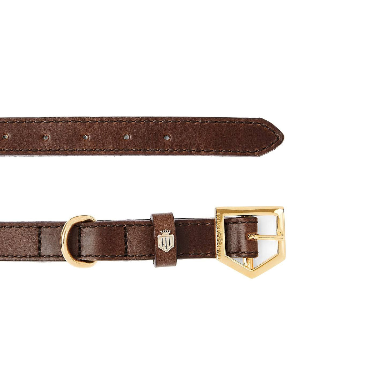 Mahogany Leather Dog Collar J571