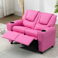 Pink PU Leather Kids Recliner Chair E9202