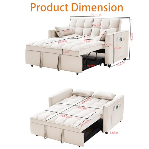 Grey Sleeper Sofa Bed Q117