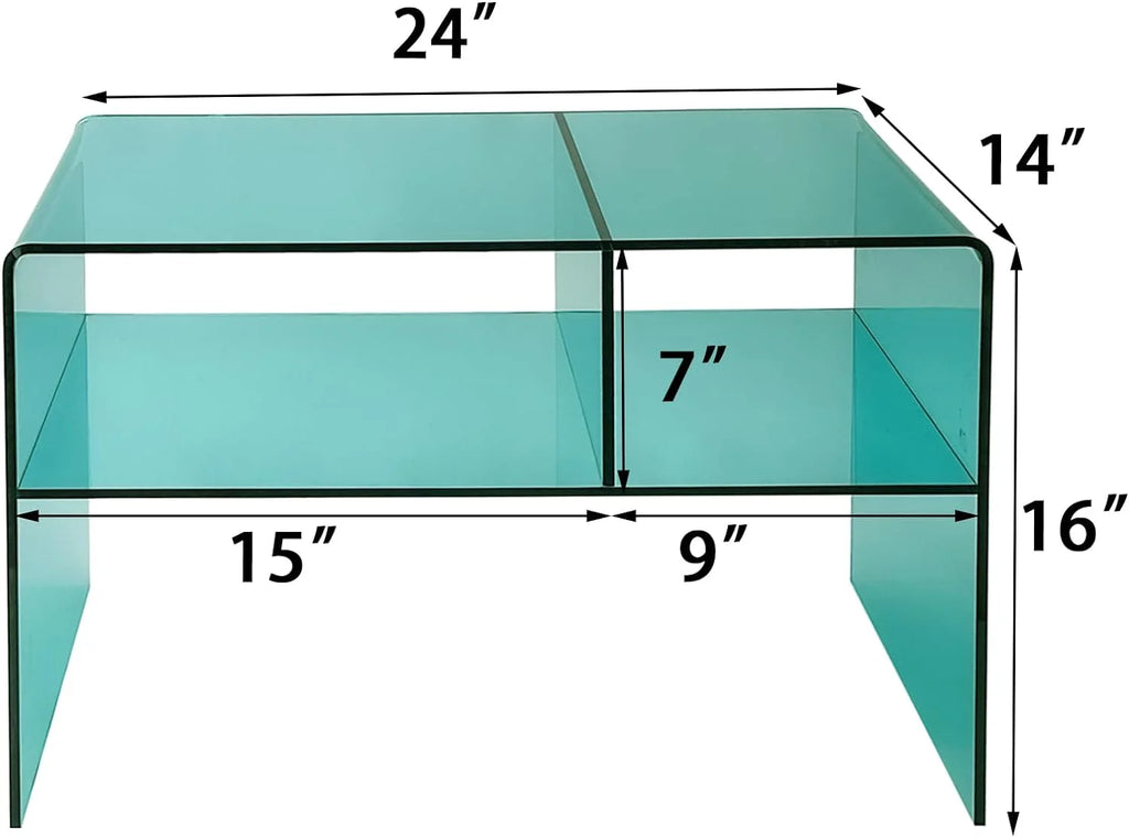Clear Acrylic Coffee Table 2-Tier R7186