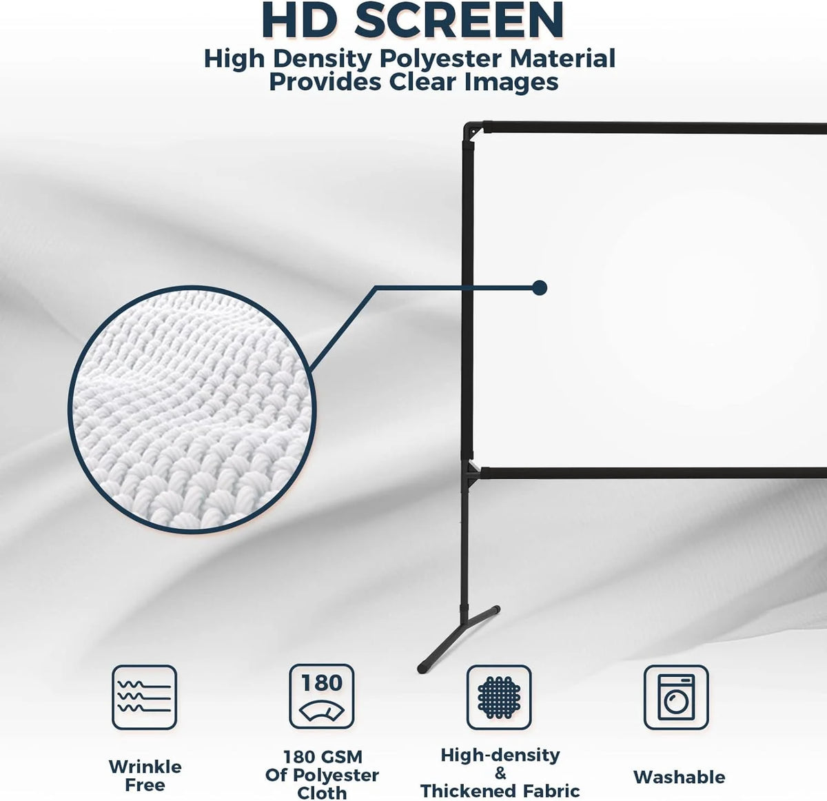 100 inch 16:9 Portable Projector Screen with Stand U186313