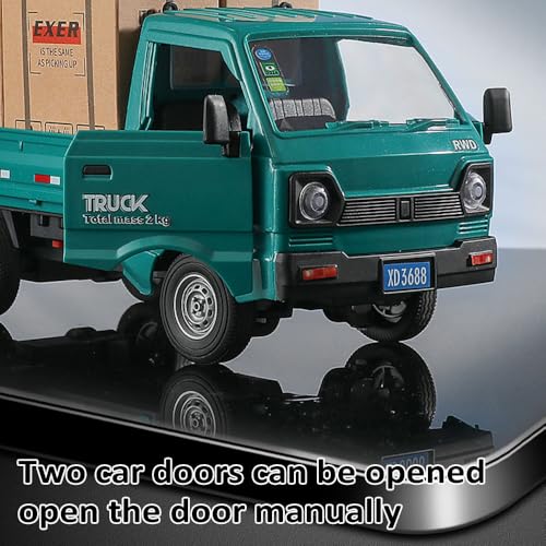 Remote Control Car 1:16 Scale RC Pickup Truck 2.4GHz All Terrain with Spray & Light 3 Batteries White H898