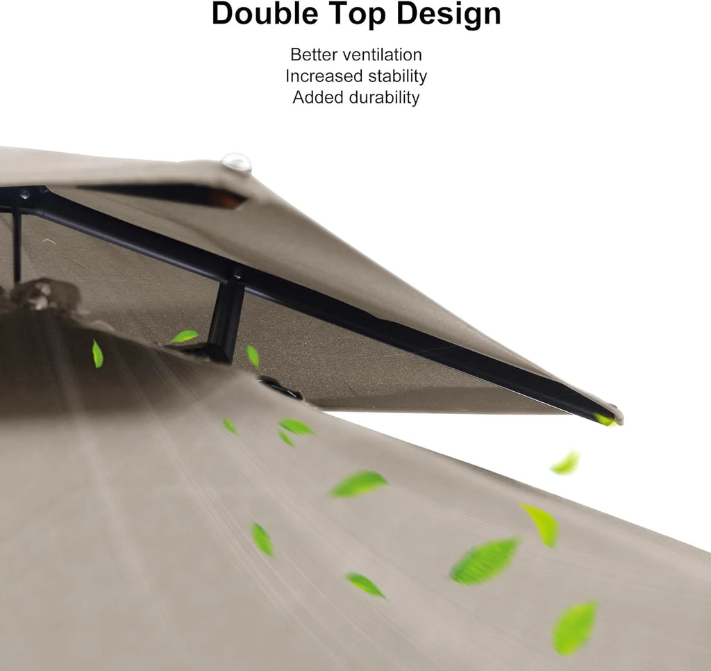 9' X 12' Olefin Cantilever Patio Umbrella Q337