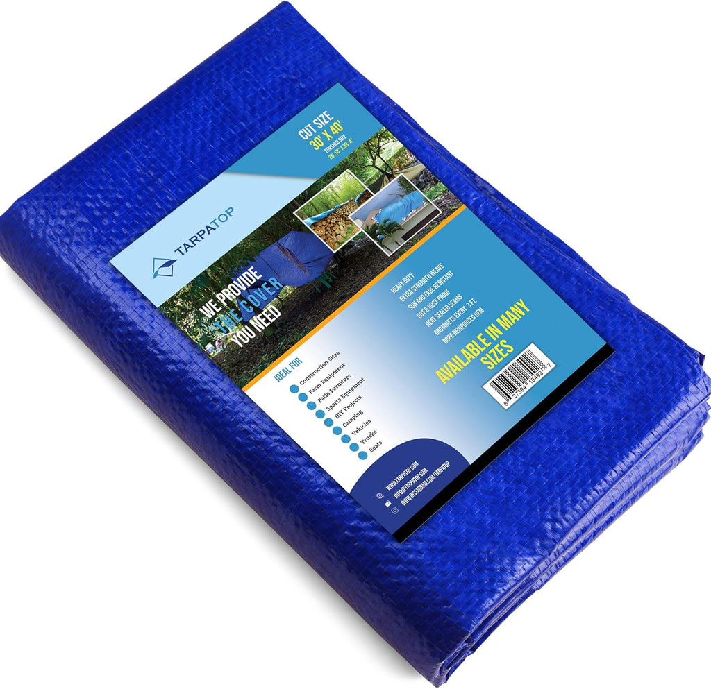 30X40 Waterproof Multi-Purpose Poly Tarp Blue A66161