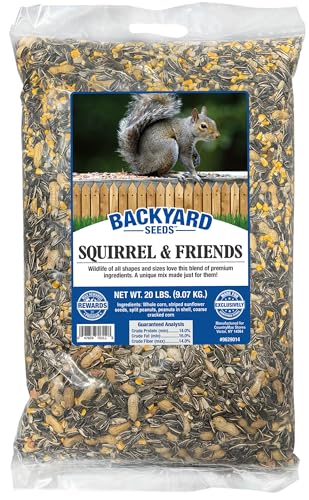 8 lb Squirrel & Chipmunk Food Mix with Sunflower Seeds, Peanuts & Corn J223751