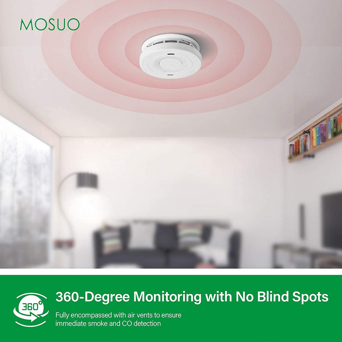 3PCS Smoke and Carbon Monoxide Detector Alarm with Voice Warning, 10 Year Lithium Battery Backup, Dual Sensor H228