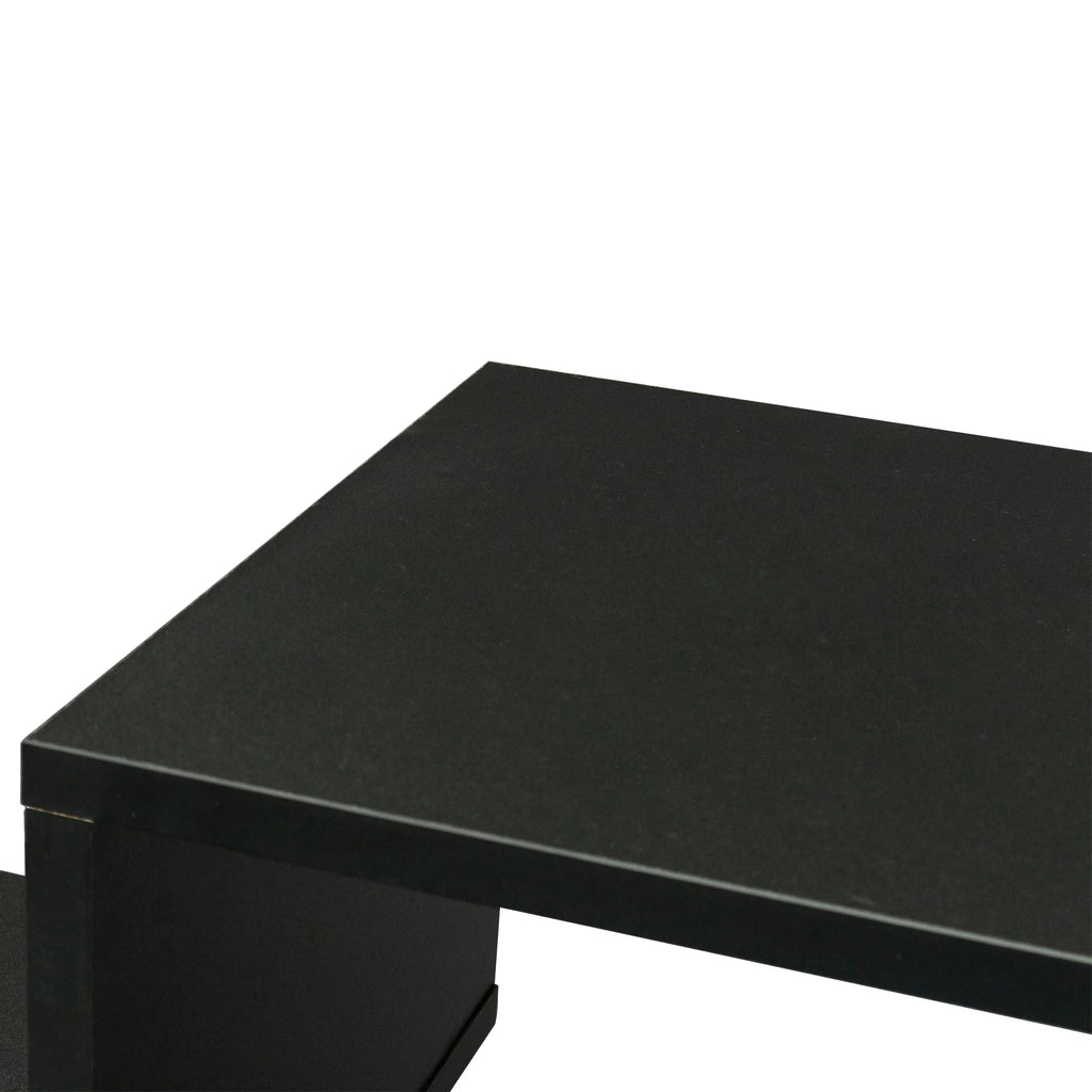 Black L-Shaped TV Stand P859497