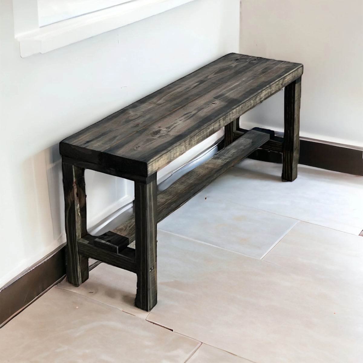 Solid Wood Entryway Accent Bench X7269