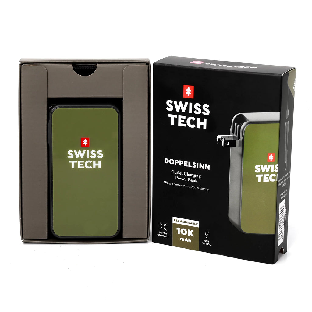 10000 mAh Portable Power Bank with Built-in Charging Cord X156