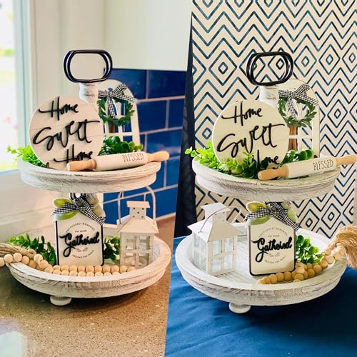 Set of 17 Farmhouse Tiered Tray M695