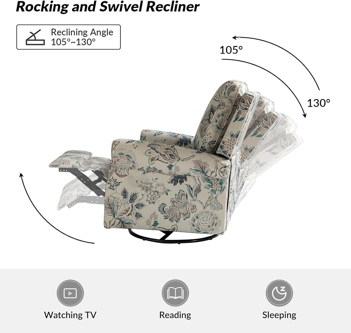 Farmhouse Upholstery Recliner with Rolled Arms Z2913