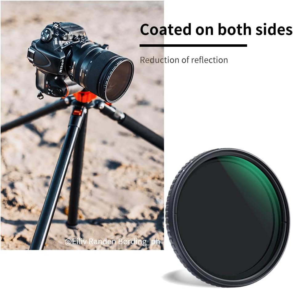 67mm Variable ND Filter ND32-ND512 (5-9 Stops) HD Neutral Density Lens Filter with 28 Multi-Layer Coatings, Pack of 2 L13964