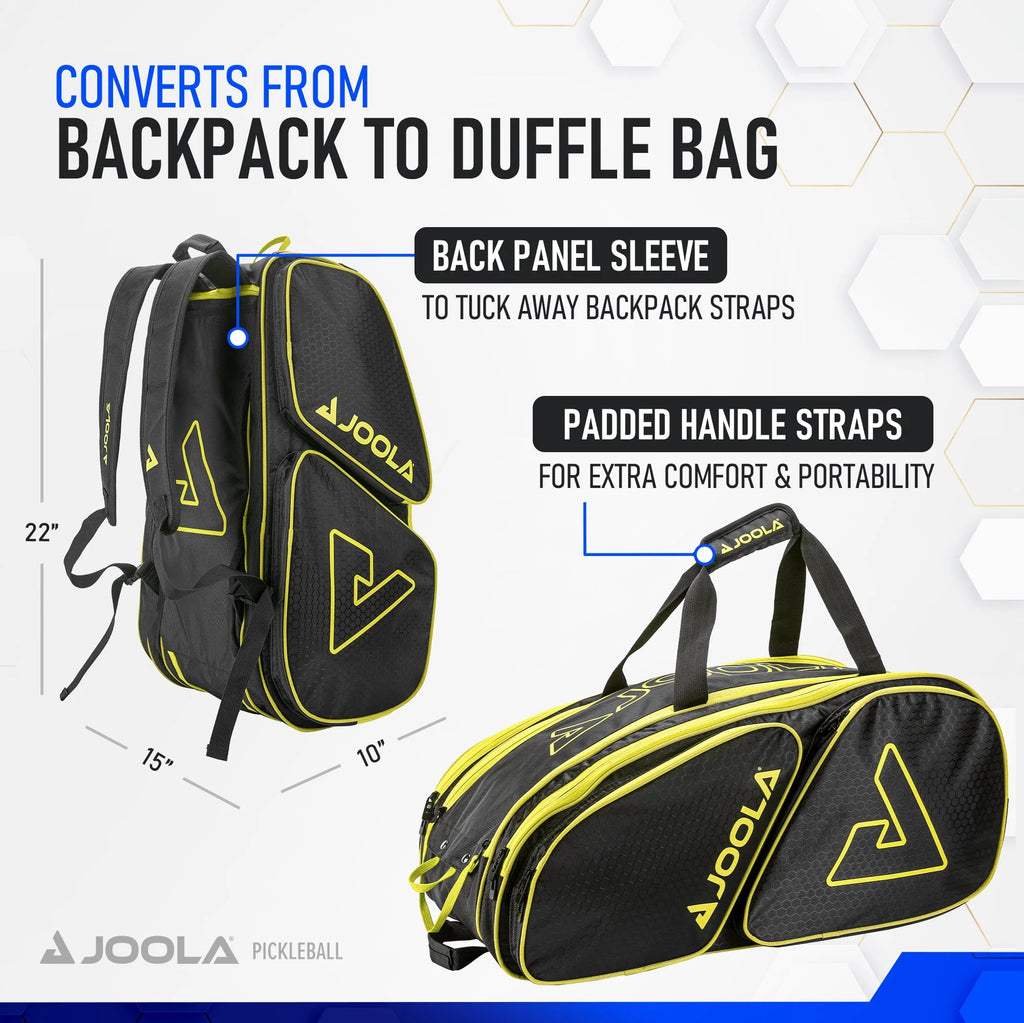 Black/Yellow Pickleball Bag Backpack R29808