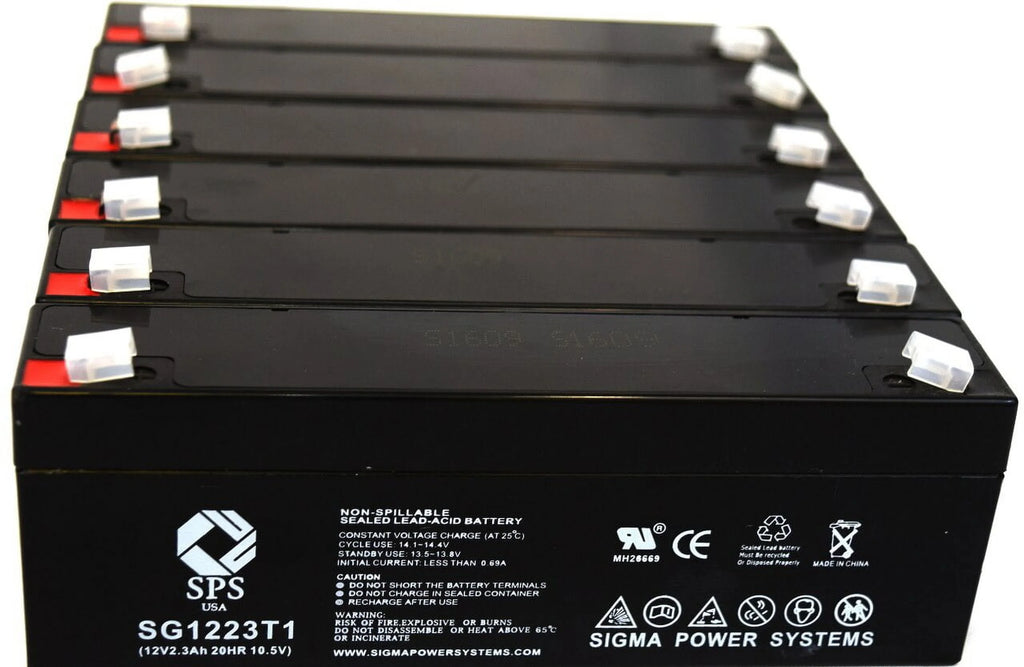 12V 2.3 Ah Replacement Battery 6 Pack T61501