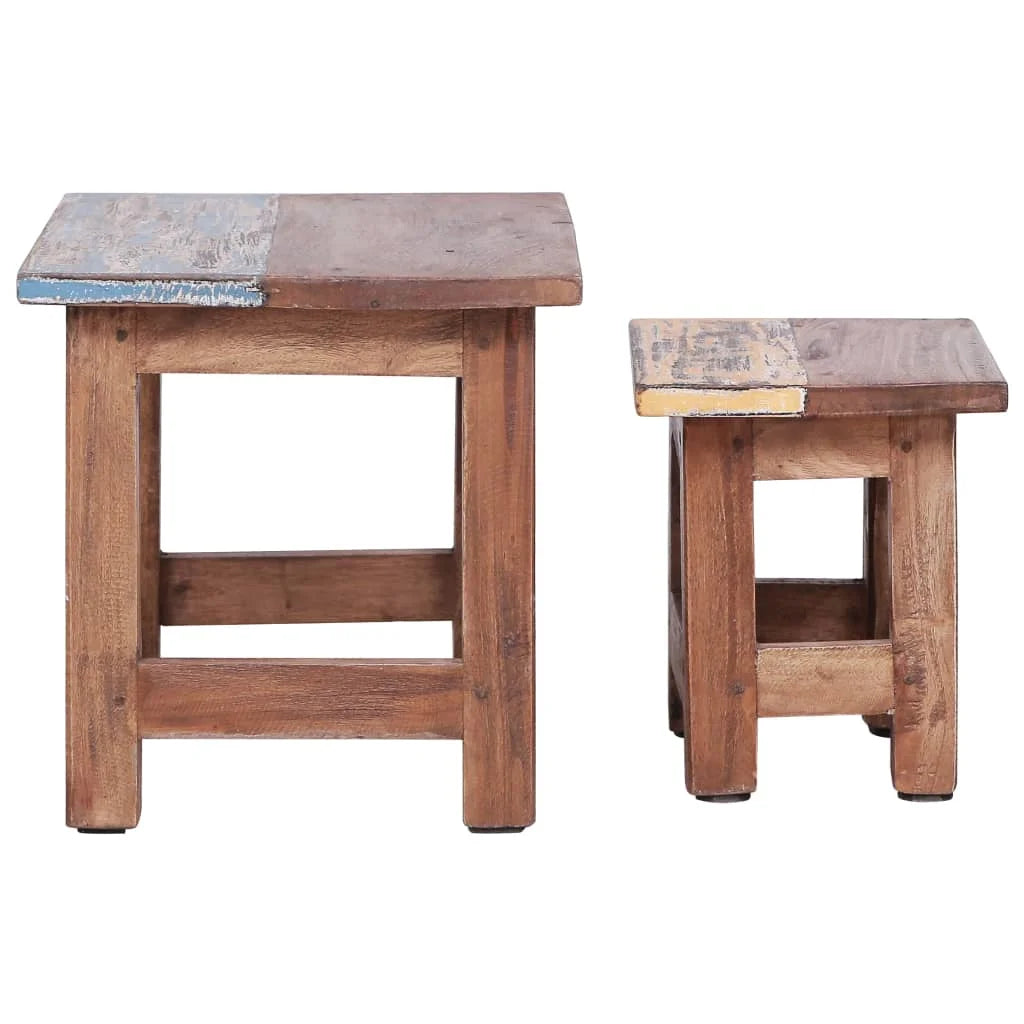 Rustic Wooden Nesting Tables X96879