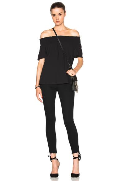 Black Zip Ankle Step Fray Jeans X8564